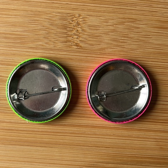 Jealous Boy & Jealous Girl Neon Button Pins from London gallery - Picture 2 of 3